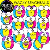 Wacky Beachball Clipart {Summer Clipart, Beach Clipart}