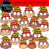 Wacky Elf Faces Clipart {Christmas Feelings Clipart}