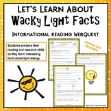 Wacky Light Energy Facts Webquest Worksheets Internet Rese