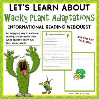 Preview of Wacky Plant Adaptations Webquest Worksheets Internet Scavenger Hunt