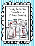 Wacky Red and Blue Game Boards