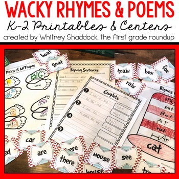 Preview of Wacky Rhymes and Poetry Activities