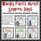 Wacky School Days Facts Webquest Bundle of Worksheets Onli