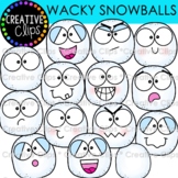 Wacky Snowball Faces  {Winter Clipart}