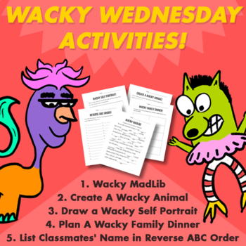Preview of Wacky Wednesday Activities!