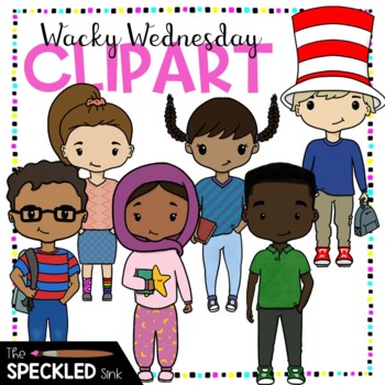 Read Across America Clipart. Elementary Students dressed up in Wacky ...