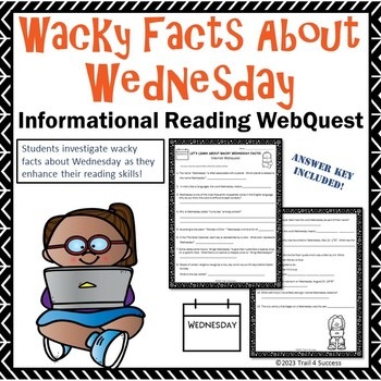 Preview of Wacky Wednesday Facts Webquest Worksheets Internet Scavenger Hunt Activity