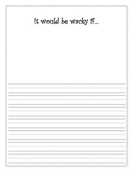 Wacky Wednesday Writing by Ellie Elementary | Teachers Pay Teachers