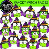 Wacky Witch Faces Clipart {Halloween Clipart}