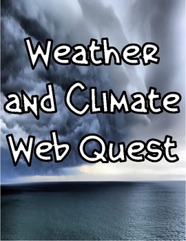 Preview of Weather and Climate Webquest (Google 1:1 Compatible)