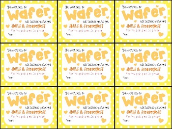 Preview of Wafer Snack/ Cookies (Nilla Wafers) Testing Motivation Gift Tags