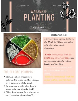 Preview of Wagamese: "Planting" Lesson Plan & Extension Activities