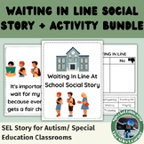 Waiting In Line Social Story & Activity Bundle⎮ Social Emo