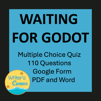 Preview of Waiting for Godot  110 Multiple Choice Questions, Google Form, PDF, Word