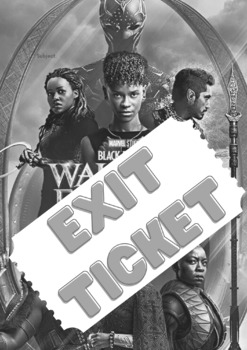 Preview of Wakanda Forever Psychology Exit Tickets
