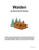 Walden Literary Devices Worksheet - Grades 9-12