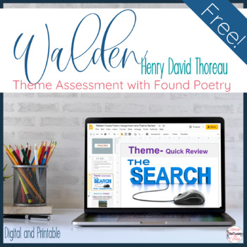 Preview of Walden (Thoreau) Theme Assessment with Found Poetry- Free Resource