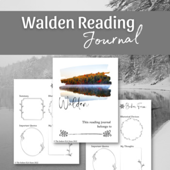 Preview of Walden by Henry David Thoreau Dialectical Reading Journal for AP English/ELA