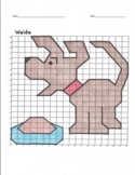 Quadrant 1 Coordinate Graph Mystery Picture, Waldo Dog and Food