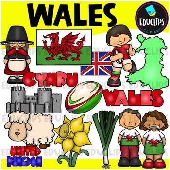 Preview of Wales Clip Art Set {Educlips Clipart}
