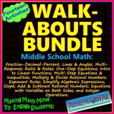 Walk-About Bundle for Middle School Math