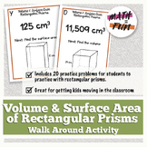 Walk Around Activity & Task Cards | Volume & Surface Area 