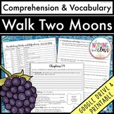 Walk Two Moons | Comprehension Questions and Vocabulary by