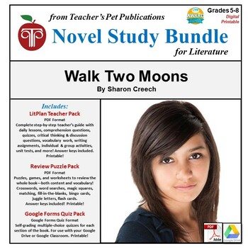 Preview of Walk Two Moons LitPlan Novel Study Unit Bundle