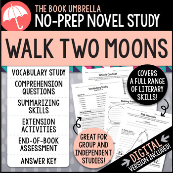 Preview of Walk Two Moons Novel Study { Print & Digital }