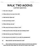 Walk Two Moons Unit-Chapter Questions