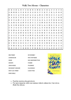 Preview of Walk Two Moons - Word Search Puzzle