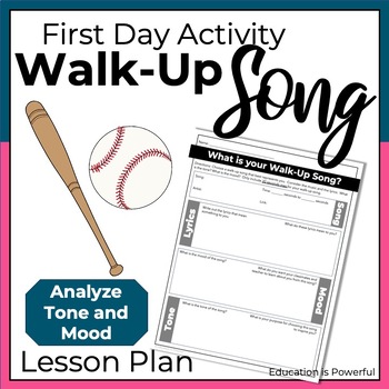 Preview of Walk-Up Song Lesson Plan | First day activity | First day lesson plan