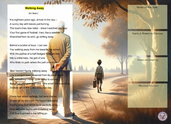 Preview of Walking Away A4 Revision Poster