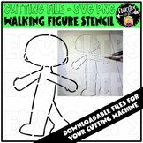 Walking Figure - CUTTING FILE - PNG SVG {Educlips}
