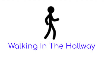 Preview of Walking In The Hallway Social Story with Data Collection