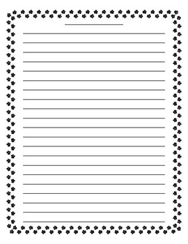 5 sheet lines blank music Lined TpT  Teacher Vault by Paper  Border Walking Paw