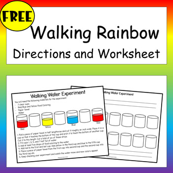 Preview of Walking Rainbow Activity Sheet and Directions