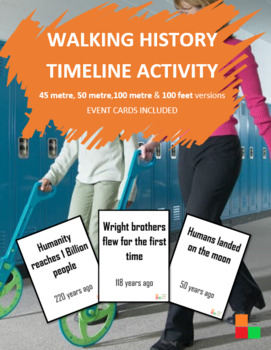 Preview of Walking Timeline Exercise (set for 45, 50 & 100 mtr's & 100 ft distances)