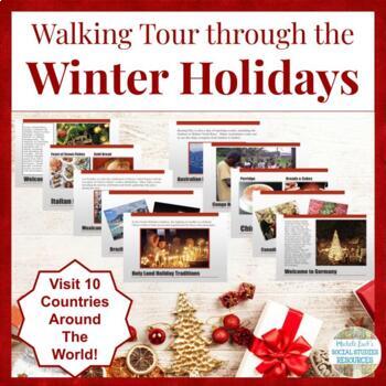 Preview of Winter Holidays Around the World Walking Tour | Christmas Gallery Walk Activity