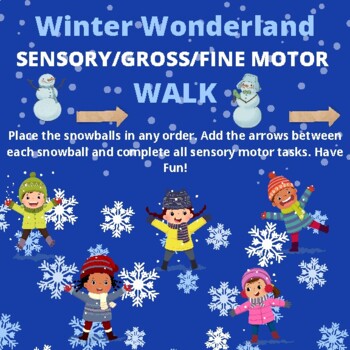 Preview of Walking in a Winter Wonderland Sensory/Gross/ Fine Motor walk/Christmas/PT/OT
