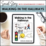 Walking in the Hallway - Social Story (Boardmaker Symbols)