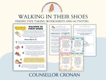 Preview of Walking in their shoes. Perspective taking activities. Empathy lesson. SEL