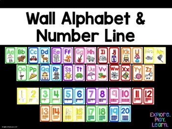 Preview of Wall Alphabet & Number Line