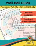 Wall Ball Rules - Elementary, Secondary, P.E. Physical Education