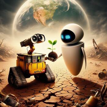 Preview of Wall-E (2008) Movie Viewing Guide: Summary/Vocabulary/Questions with KEY