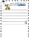 Wall-E Earth Day lesson/morals writing and drawing activity
