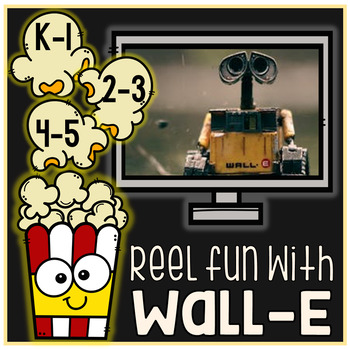 Preview of Wall-E Movie Guide and THREE DAYS Emergency Sub Lesson Printables K-5 Earth Day