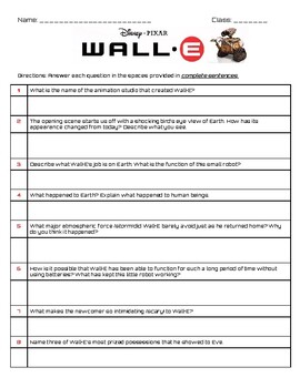 Preview of Wall·E Movie Viewing Guide