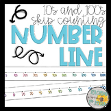 Wall Number Line Skip Counting by 10's and 100's