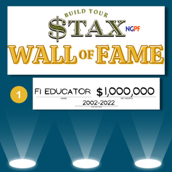 Preview of Wall of Fame Kit for Build Your Stax Game by NGPF | Leaderboard Printable